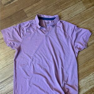 Rhone Delta Pique Polo Shirt Mens Large Red Slub Knit Pocket Short Sleeve